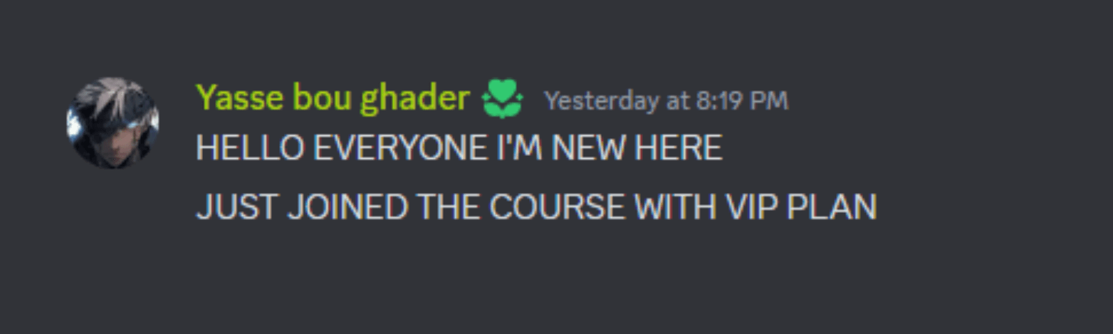 Community member testimonial 1